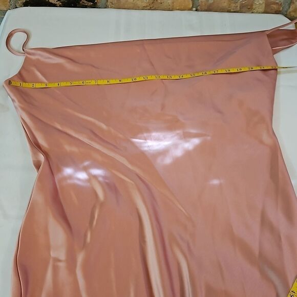 NWT Social Bridesmaids Desert Rose Charmeuse Cowl maxi gown sz XL - Picture 11 of 12